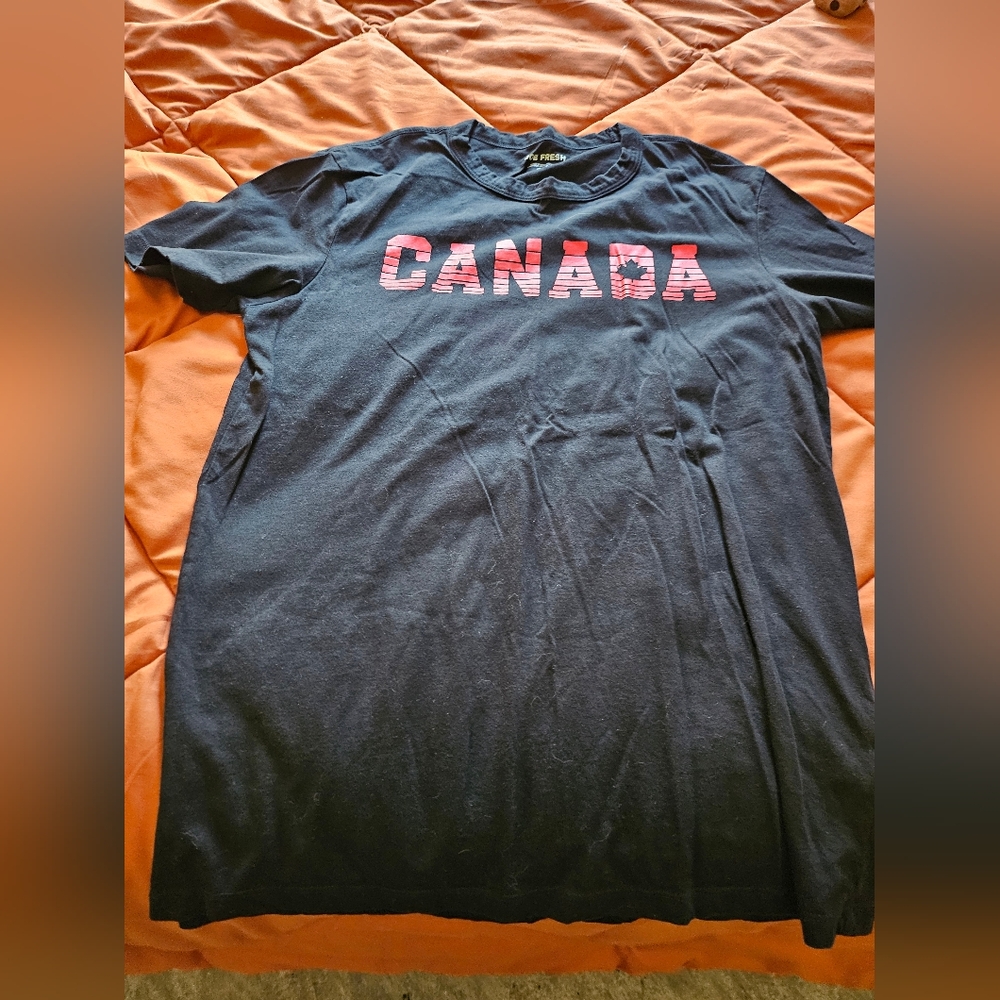 Reebok Black and Red Canada Tee